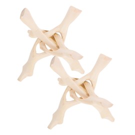 DOITOOL 2 Pcs Wooden Tripod Stand for Crystal Sphere Display Natural Wood Incense Burner Holder Elegant Aesthetic Decor for Home Office and Events Easy to Assemble and Portable