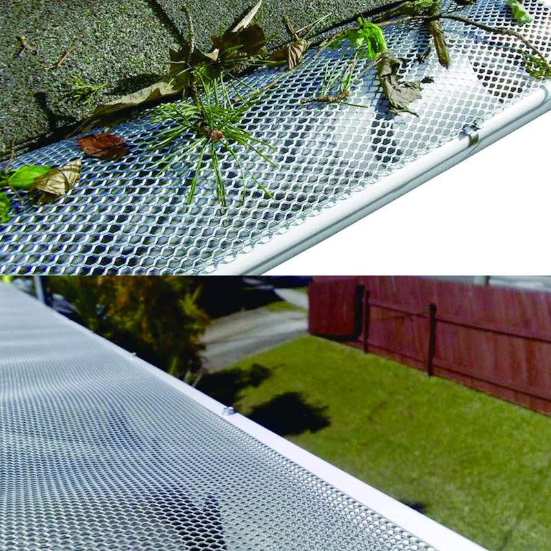 6 inch x 50 feet Aluminum Gutter Guard, Leaf Filter
