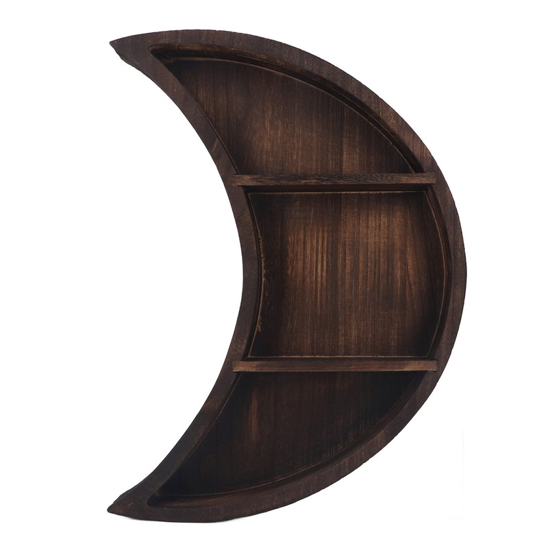 Moon Shelf Room Decor Wall Mounted Crescent Moon Shelf Wooden