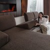 OHSIO Couch Cushion Covers for Sectional Sofa, Stretch Soft Sofa