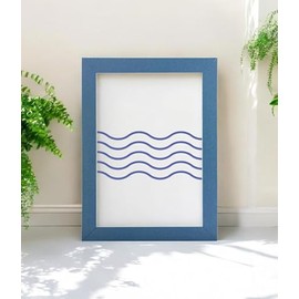 A4 Black Solid Wood Frame, A4 Picture Frame, A4 Photo Frames, A4 Poster Frame with Acrylic Glass, 21cm x 29.7cm Certificate Frame for Table Top and Wall Mounting, Black (Navy Blue)