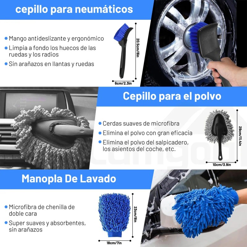 Kit Profesional De Limpieza Para Autos 30 Piezas Con Maletín