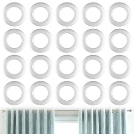 Pack of 20 Curtain Eyelet Rings, 40 mm Diameter Curtain Rings, Mute Curtain Eyelets, Eyelets for Curtains, Round Plastic Curtains Eyelets for Curtains, Shower Curtains, Home Accessories, Decoration