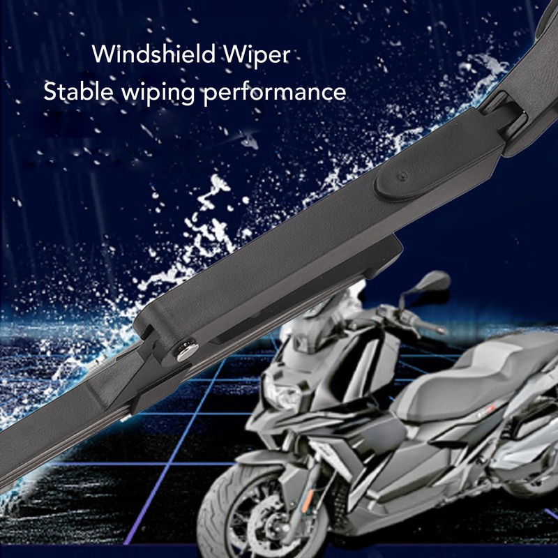 Motorrad-Scheibenwischer, Wasserdichtes Elektrisches Motorrad-Scheibenwischer-Set, Wiederaufladbar, 2 Geschwindigkeiten, 170 Grad Wischen,