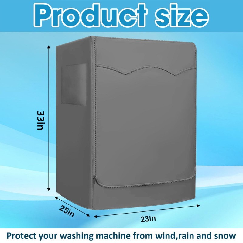 2 Pack Washer and Dryer Covers Dustproof Thickening Front-Loading Machine,Laundry