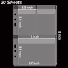 Briartw 20 Sheets Three Grid Page Protectors Pockets for 6
