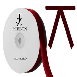 JaoZuyard Burgundy Velvet Ribbon 3/8 X 10 Yards Burgundy Red Velvet Ribbon for Gift Wrapping Christmas Decoration Crafts Wreaths Supplies Continuous Holiday Decoration Velvet Ribbon Christmas-Burgundy
