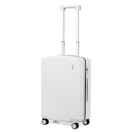 Hanke 20 Inch Carry On Luggage 22x14x9 Airline Approved Lightweight Hard Sided Luggage with Spinner Wheels Suitcases Tsa Luggage for Travel Rolling Luggage Carry On Bag(Smoke White)