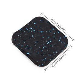 SCSpecial Treadmill Mat 4 Pieces Exercise Equipment Mats Shock Absorbing Rubber Treadmill Pads for Carpet or Floor Protection