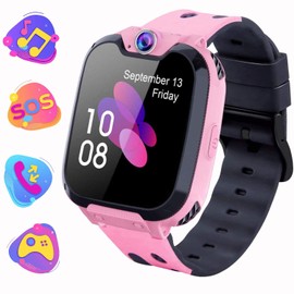 Smartwatch para Niños con Juegos MP3 - Reloj Inteligente Pulsera con 2 vías Llamada Música Despertador 7 Juegos Cámara de Infantil Reloj Digital para Juventud Niña de 3 a 12 años (X9 Juego MP4-Rosa)