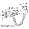 Prime-Line U 11093 Keyed Chain Door Guard, 3-1/4 In., Steel