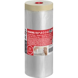 kip Tape 232-13 Fine Crepe Masker - Masking Film with Masking Tape for Painting & Varnishing - Protection Against Colour Stains - 1400 mm x 33 m