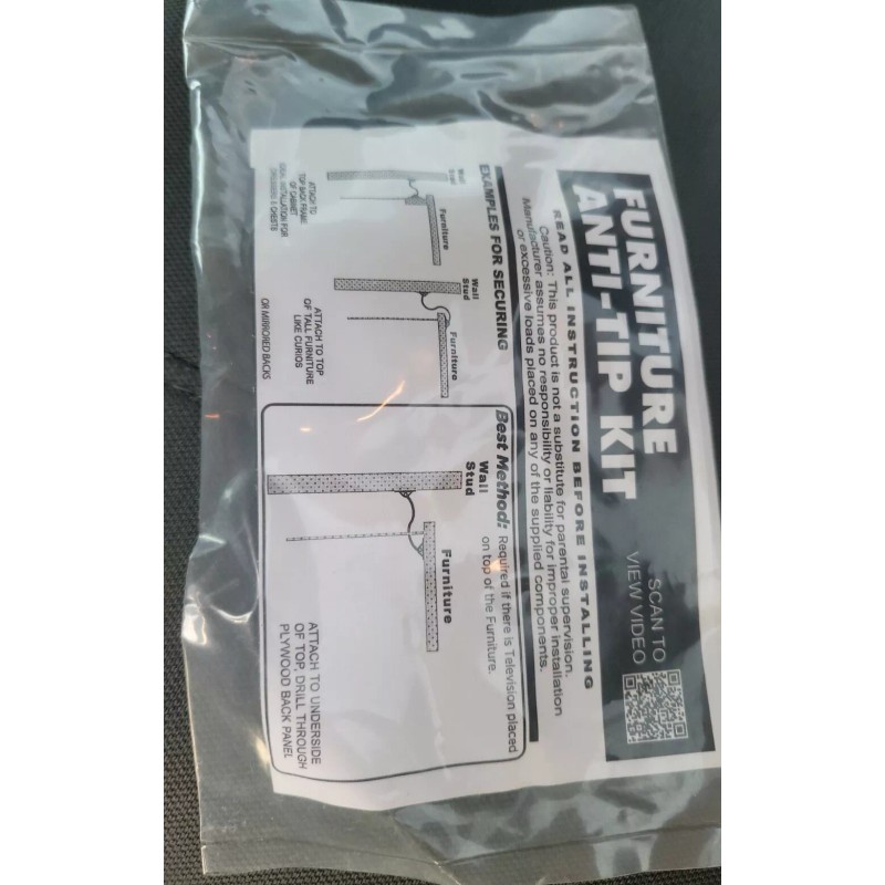 Hangman Furniture Anti-Tip Kit New in Pack Instructions for Installation