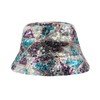 RARITYUS Women Bucket Hat Reversible Double-Side-Wear Geometric Glitter Sequins Sun