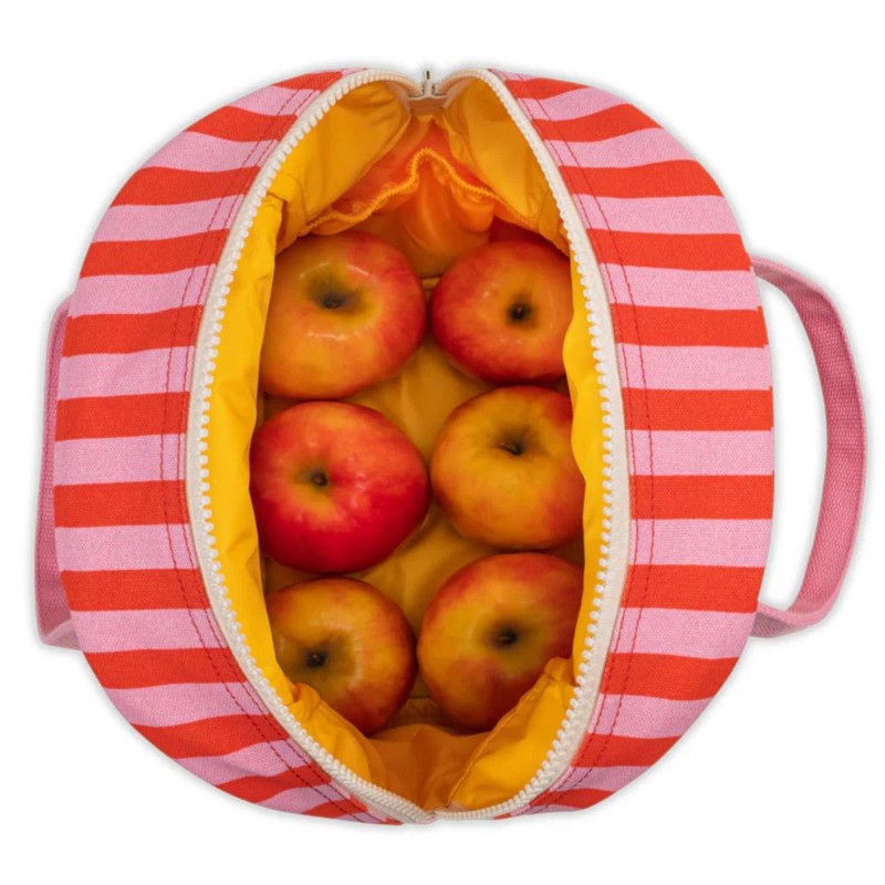Fluf Zipper Lunch Bag, Have a Nice Day Green