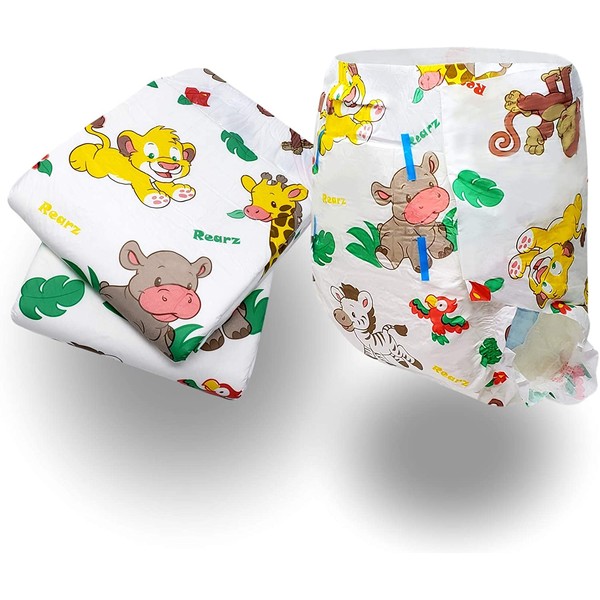 Rearz - Safari - Adult Diaper (Sample 2 Pack) (Medium, 32'' - 40'')