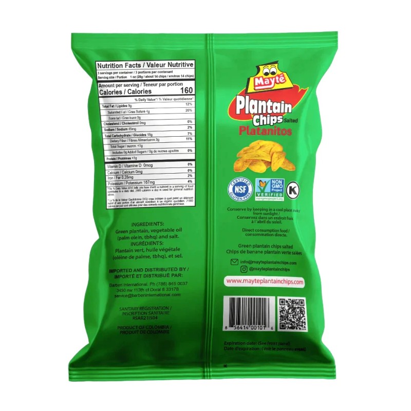Mayte Banana Plantain Chips, Mayté Platanitos, Salted Plantain Chips, 3