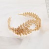 Women's elegant and fashionable leaf crown headband hair accessory (Golden,