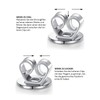 Pack of 12 925 Sterling Silver Stud Clasps, TUIOLUI Flat