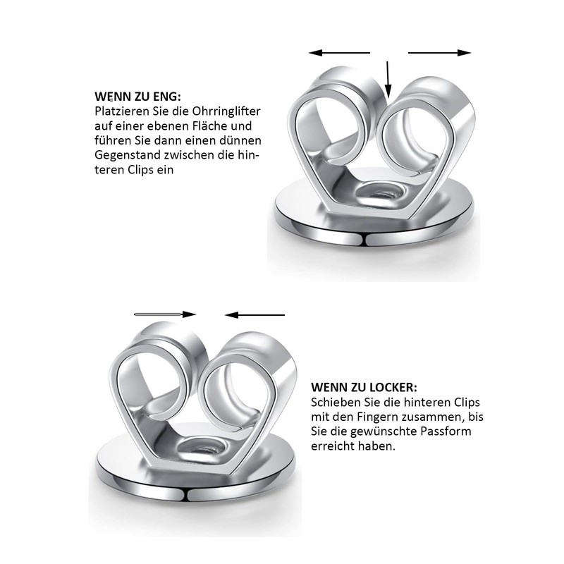 Pack of 12 925 Sterling Silver Stud Clasps, TUIOLUI Flat