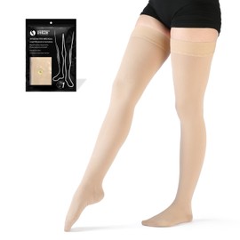 VARCOH Women's Compression Stockings, Compression Stockings, Support Stockings, Suitable for Pregnancy and Varicose Veins (Beige, XL)