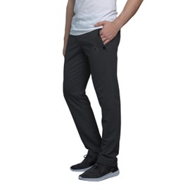 SCR SPORTSWEAR Mens Lounge Pants with Pockets - Mens Sweatpants Open Bottom 70% Cotton 20% Polyester - Straight Fit Dark Grey Heather 32W x 36L Tall
