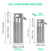 TISKY Mini Pill Box Container (2Pack), Portable Titanium Waterproof Keychain