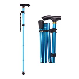 Collapsible Walking Cane for Women & Senior Men, Folding Lightweight Walking Sticks for Seniors Balance, Adjustable Canes, Stick and Crutches for Adults, bastones para caminar Mujer & Hombre (Blue)
