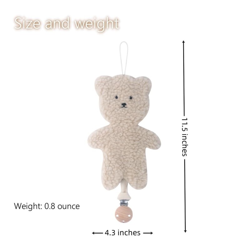 Baby Cartoon Pacifier Clip Holder,Light and Soft Dummy Holder Binky