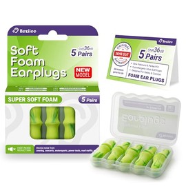 2026 Next-Gen Ear Plugs for Sleeping, 36 dB Noise Reduction for Anxiety and Deep Sleep, Pressure-free Design for Side Sleepers, 5 Pairs