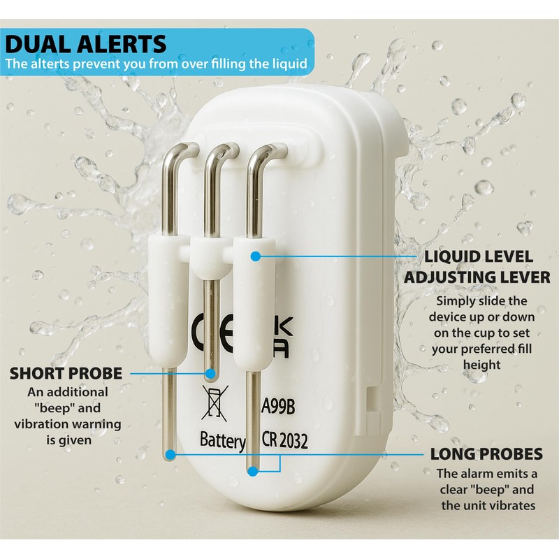 Aidapt Liquid Level Indicator With Loud Audible Vibrating Alarm to