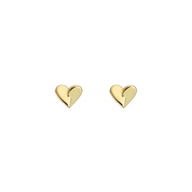 Ted Baker London Alyssa Abstract Heart Stud Earrings for Women (Gold/Crystal)