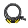 Sunlite Defender D1 Combo Cable Lock, 12mmx6FT, 12mm Diameter, Black/Yellow