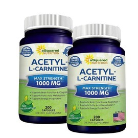 Squared Acetyl L-Carnitine 1000mg Capsules aSquared Nutrition Acetyl L-Carnitine, 200 Tablets, 2 Pieces / 어스퀘어드 아세틸 L-카르니틴 1000mg 캡슐 aSquared Nutrition Acetyl L-Carnitine, 200정, 2개