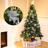 Boao 24 Pieces Glitter Poinsettia Christmas Tree Ornament Christmas Flowers