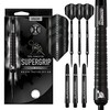 Harrows SUPERGRIP BLACK EDITION 90% Tungsten Steel Tip Darts Set.