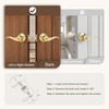 Moquin Wavy Style Gold Door Handle with Lock and Key,