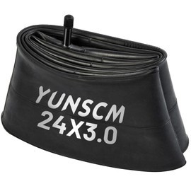YUNSCM 1 PC 24" Fat Bike Tube 24x3.0 AV32mm Schrader Valve Inner Tube Compatible with 24 x 3.0 24x3 24x3.5 Electric Fat Bike Bicycle Tire Tube(G-263)