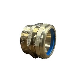 EZ-Fluid 1-1/2" MIP x 1-1/2 "OD Slip Joint Connection Brass Heavy Duty Waste Male Trap Adapter,Under Sink Waste Drain Line Connector with Brass Nut and Heavy Duty Blue Washer(1)