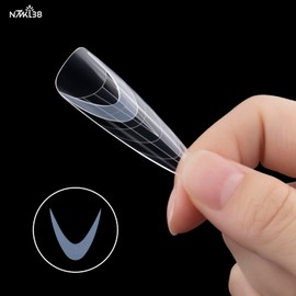 NMKL38 24pcs French Nail Line Stickers Reusable Silicone Pad Dual Sticker Dual Forms Manicure Extension Mold Tools