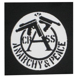 Crass Anarchy & Peace Patch - Anarcho Anti Cimex Antisect Aus-Rotten Avskum axegrinder Black Flag Chaos UK Crust deviated Instinct Dirt Discharge Disclose Disorder Disrupt Doom Extinction of Mankind