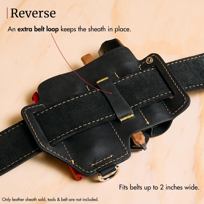 FESA EDC Leather Multitool Sheath - Top Grain Leather EDC