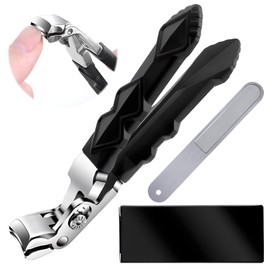 Wohlstand Angle Head Nail Clippers, Twin Nail Clippers, Angle Head Nail Clippers for Thick Nails, Wide Jaw Opening Nail Clippers, Premium Steel Toenail Clippers, Ergonomic Toenail Clippers