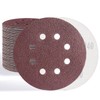 BOZILY 50 Pcs Sanding Discs, 125mm 8 Holes 5 Inch