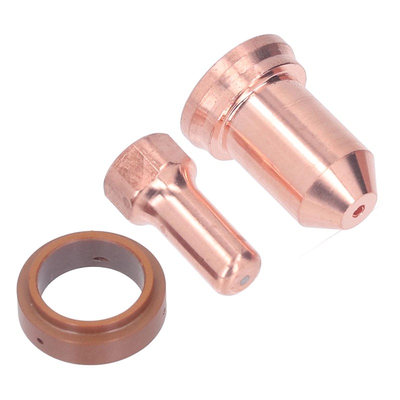 21Pcs Electrode Nozzle Set Brass 1.3mm Dia Nozzles Plasma Cutting