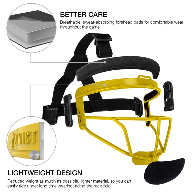 Dinictis Softball Face Mask, Lightweight, Comfortable, with Wide Field Vision,