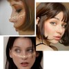 SOFPLATE 10Pcs Leaf Face Tattoos Gold Freckle Tattoo Temporary Glitter