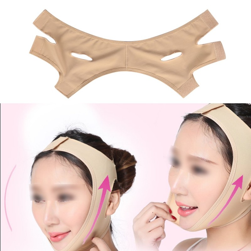 Brrnoo Face Slimming Mask, Breathable V-shaped Face Lift Belt Double