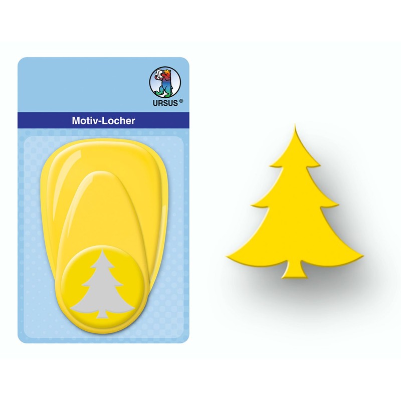 Ursus 19490025 large christmas tree paper punch approx. 38.1 mm