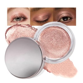 FeiCuiYun Glitter Shimmer Metallic Cream Eyeshadow Palette Makeup, Rose Gold Natural Single Mini Instant Holographic Eyeshadow For Older Women, Sombras Crema Para Ojos, Talc, Paraben & Cruelty Free